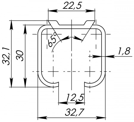 Верхняя направляющая Comfort R 60/80/1,8/3000 track (3 м)